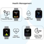 Popglory Smart Watch Call Receive/Dial, 1.85'' Smartwatch with AI Voice Control, Blood Pressure/SpO2/Heart Rate Monitor, Fitness Tracker Watch with 2 Straps for Men & Women iOS & Android Phones - Image 3